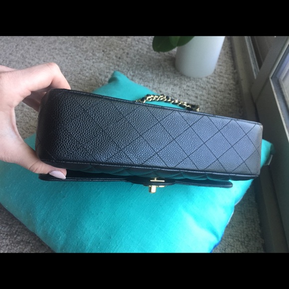 Chanel Classic Double Flap Caviar Black Medium M/L - Picture 3 of 8